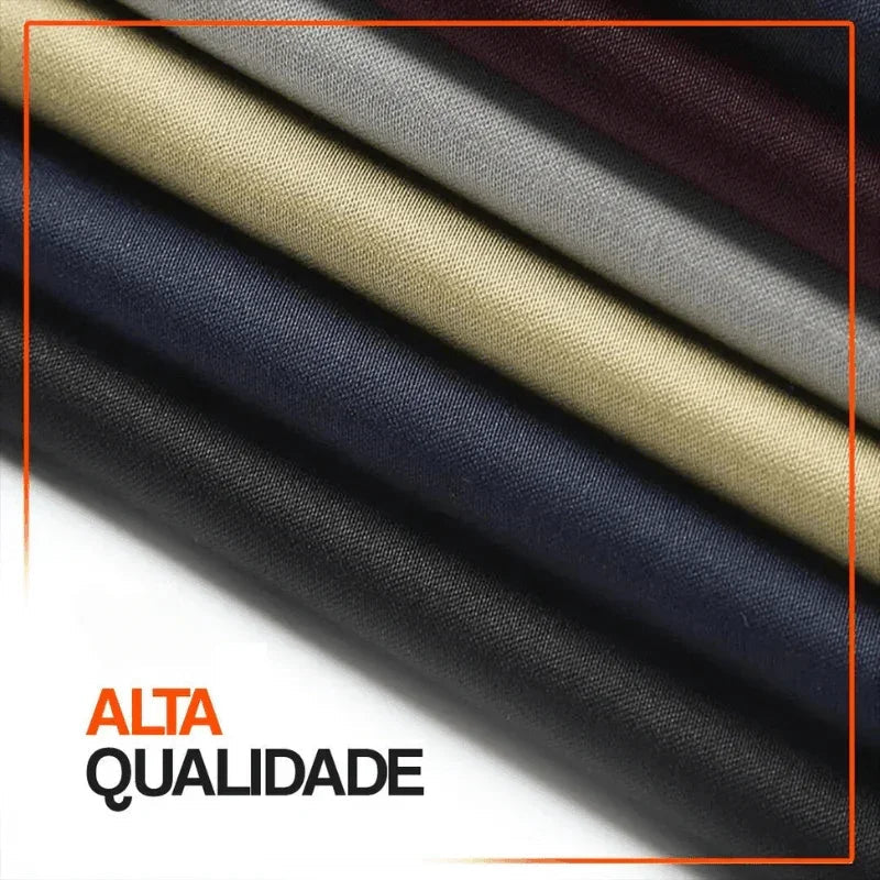 COMPRE 2 LEVE 3 | Calça Social Clássica Alfaiataria + Cinto de Brinde