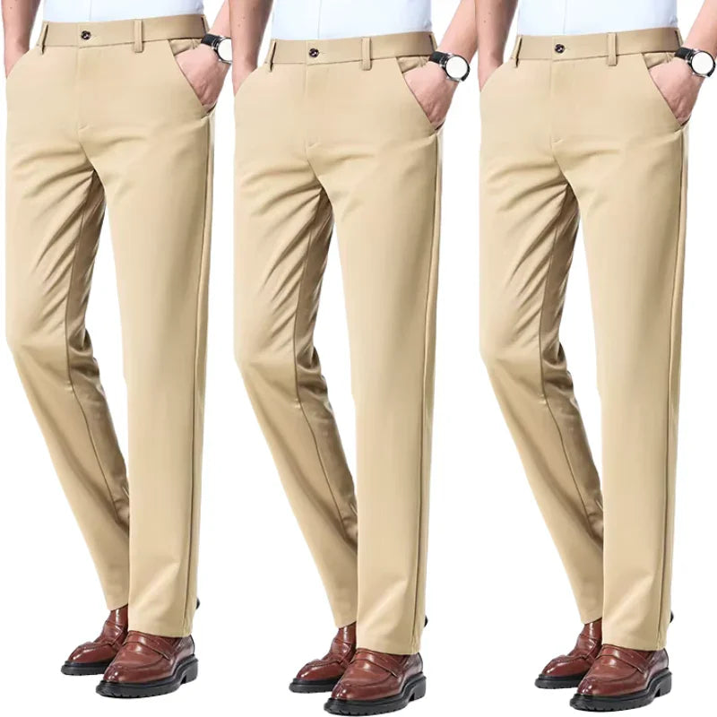 COMPRE 2 LEVE 3 | Calça Social Clássica Alfaiataria + Cinto de Brinde