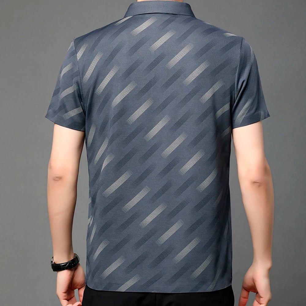 Kit 5 Camisas Masculina Ralp em Malha Seda Gelo e Poliéster