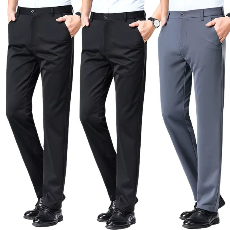 COMPRE 2 LEVE 3 | Calça Social Clássica Alfaiataria + Cinto de Brinde