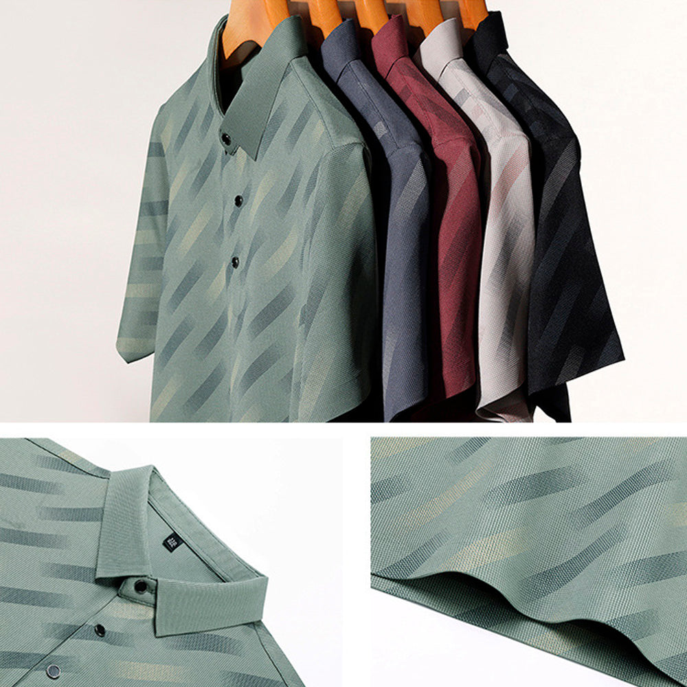 Kit 5 Camisas Masculina Ralp em Malha Seda Gelo e Poliéster