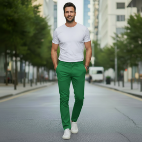 Kit 5 Calças Masculina De Sarja Retrô Premium - Pague 3 Leve 5