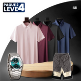 [Pague 2, Leve 4] Camisas Polo Velar em Lã e Poliéster com Seda Gelo + BRINDES: 3 Bermudas e Relógio